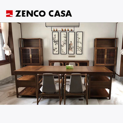 คุณภาพ  Traditional Chinese Style Furniture Solid Wood Desk Book Chairs Bookshelf and Storage Rack Set โรงงาน
