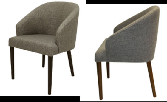 Scratchproof Leisure Velvet Armchair ISO 9001 ISO18001 เก้าอี้เลานจ์ร้านอาหาร