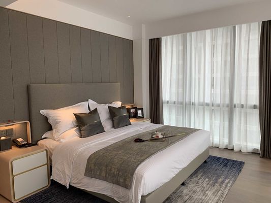 ASCOTT ชุดเฟอร์นิเจอร์ไม้ Solid ชุดห้องนั่งเล่นสำหรับอพาร์ทเมนท์ ODM