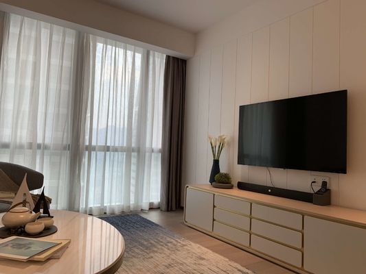 ASCOTT ชุดเฟอร์นิเจอร์ไม้ Solid ชุดห้องนั่งเล่นสำหรับอพาร์ทเมนท์ ODM