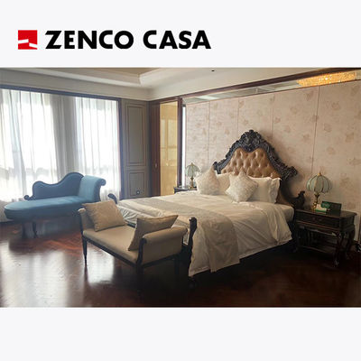 ชุดเฟอร์นิเจอร์ห้องนอนโรงแรม สไตล์ยุโรปคลาสสิค ขนาดเตียง 2000*2000*350 มม