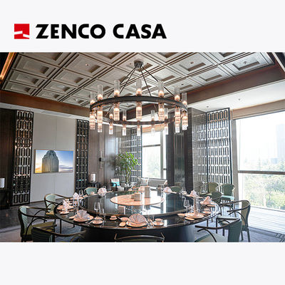 เฟอร์นิเจอร์โรงแรม ร้านอาหารรวมตารางอาหารกลม พร้อมโต๊ะหมุนและเก้าอี้อาหารที่ตรงกัน