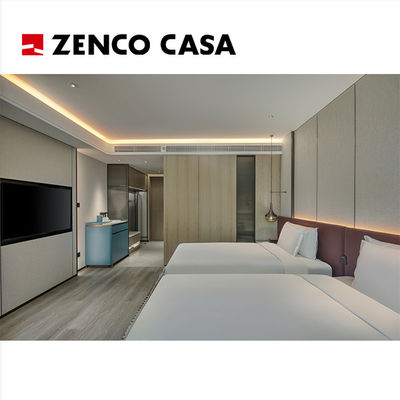 ชุดเฟอร์นิเจอร์โรงแรม Twin Bedroom รวมเตียงและโซฟา